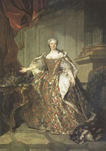 Louis Tocque Marie Leczinska Queen of France wife of Louis XV (mk05) oil painting image